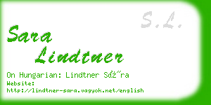 sara lindtner business card